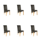 SIX Lederstuhl Felice Braun, Eiche - Sets
