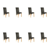 SIX Lederstuhl Felice Braun, Eiche - Sets