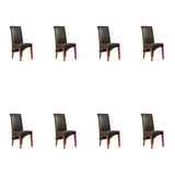SIX Lederstuhl Felice Braun, Nussbaum - Sets