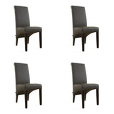 SIX Lederstuhl Felice Braun, Hartholz (Wenge) - Sets
