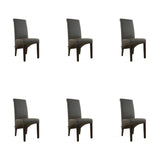 SIX Lederstuhl Felice Braun, Hartholz (Wenge) - Sets