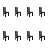 SIX Lederstuhl Felice Braun, Hartholz (Wenge) - Sets