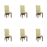 SIX Lederstuhl Felice Sand, Hartholz (Wenge) - Sets