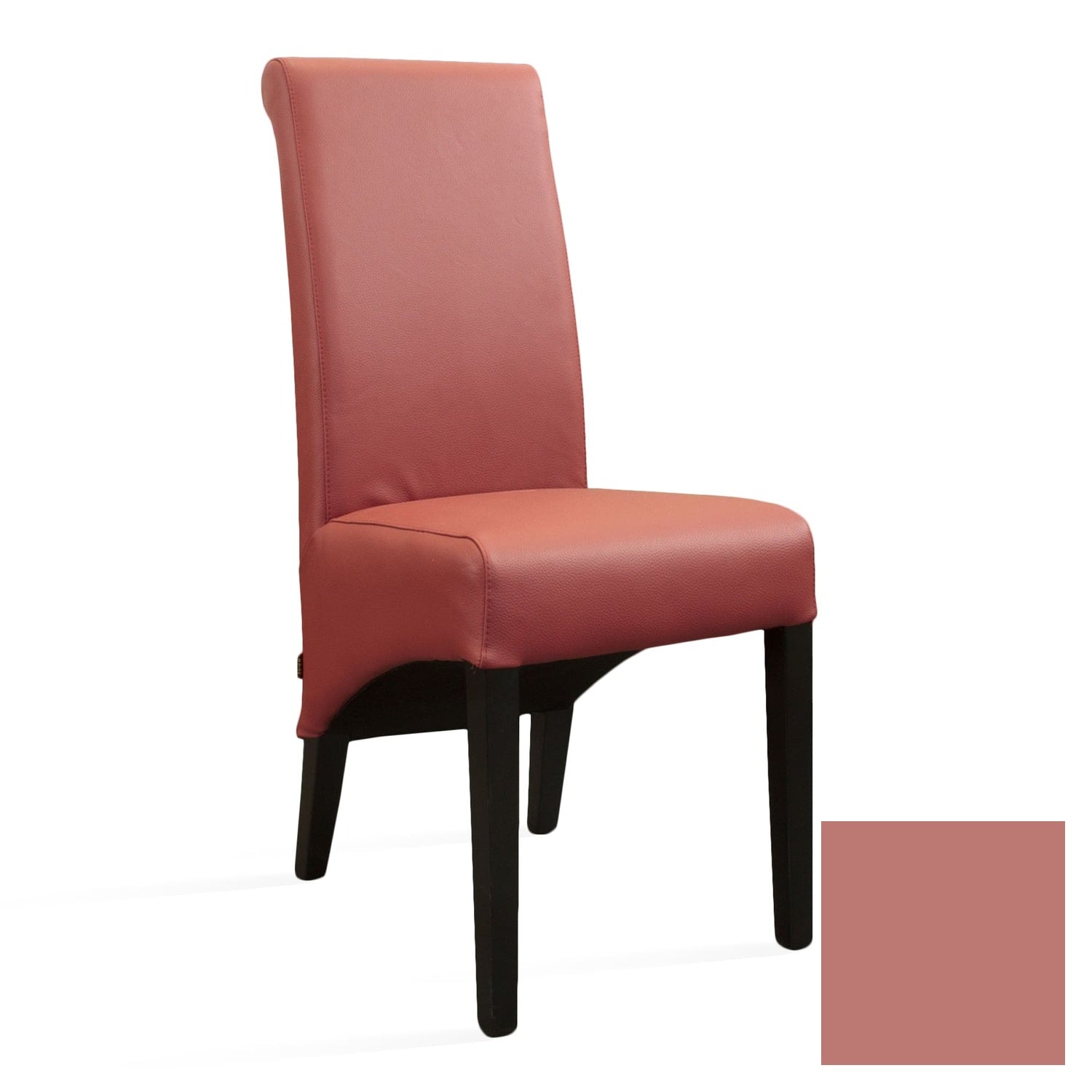 SIX Lederstuhl Felice Rot, Hartholz (Wenge) - Sets