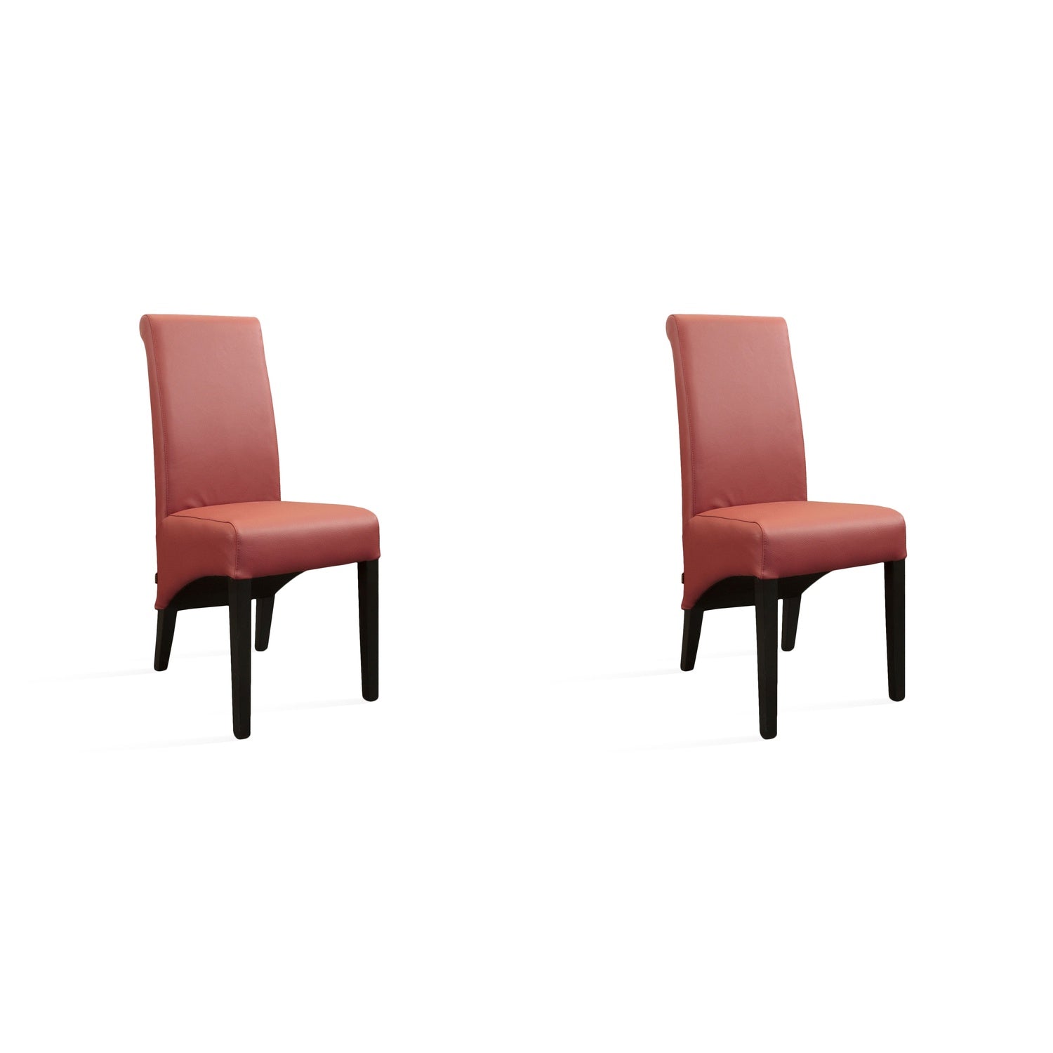 SIX Lederstuhl Felice Rot, Hartholz (Wenge) - Sets