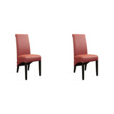 SIX Lederstuhl Felice Rot, Hartholz (Wenge) - Sets