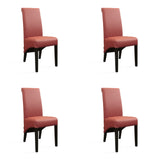 SIX Lederstuhl Felice Rot, Hartholz (Wenge) - Sets