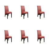SIX Lederstuhl Felice Rot, Hartholz (Wenge) - Sets