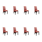 SIX Lederstuhl Felice Rot, Hartholz (Wenge) - Sets