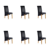 SIX Lederstuhl Felice Schwarz, Eiche - Sets