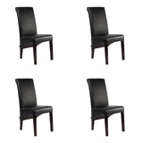 SIX Lederstuhl Felice Schwarz, Hartholz (Wenge) - Sets