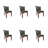 SIX Lederstuhl Fenci Braun, Nussbaum - Sets