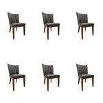 SIX Lederstuhl Fenci Braun, Nussbaum – 6er-Set