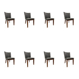 SIX Lederstuhl Fenci Braun, Nussbaum - Sets