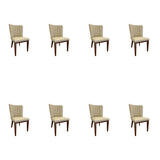 SIX Lederstuhl Fenci Sand, Nussbaum - Sets