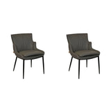 SIX Lederstuhl Lusso Grau, Metall - Sets